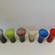 6 verres colorés