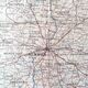 Old map France Brittany Rennes St Malo