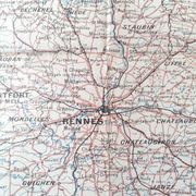 Carte ancienne France Bretagne Rennes St Malo