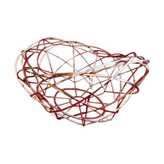 Fruit basket design in chrome metal