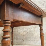 Extendable dining table elm wood