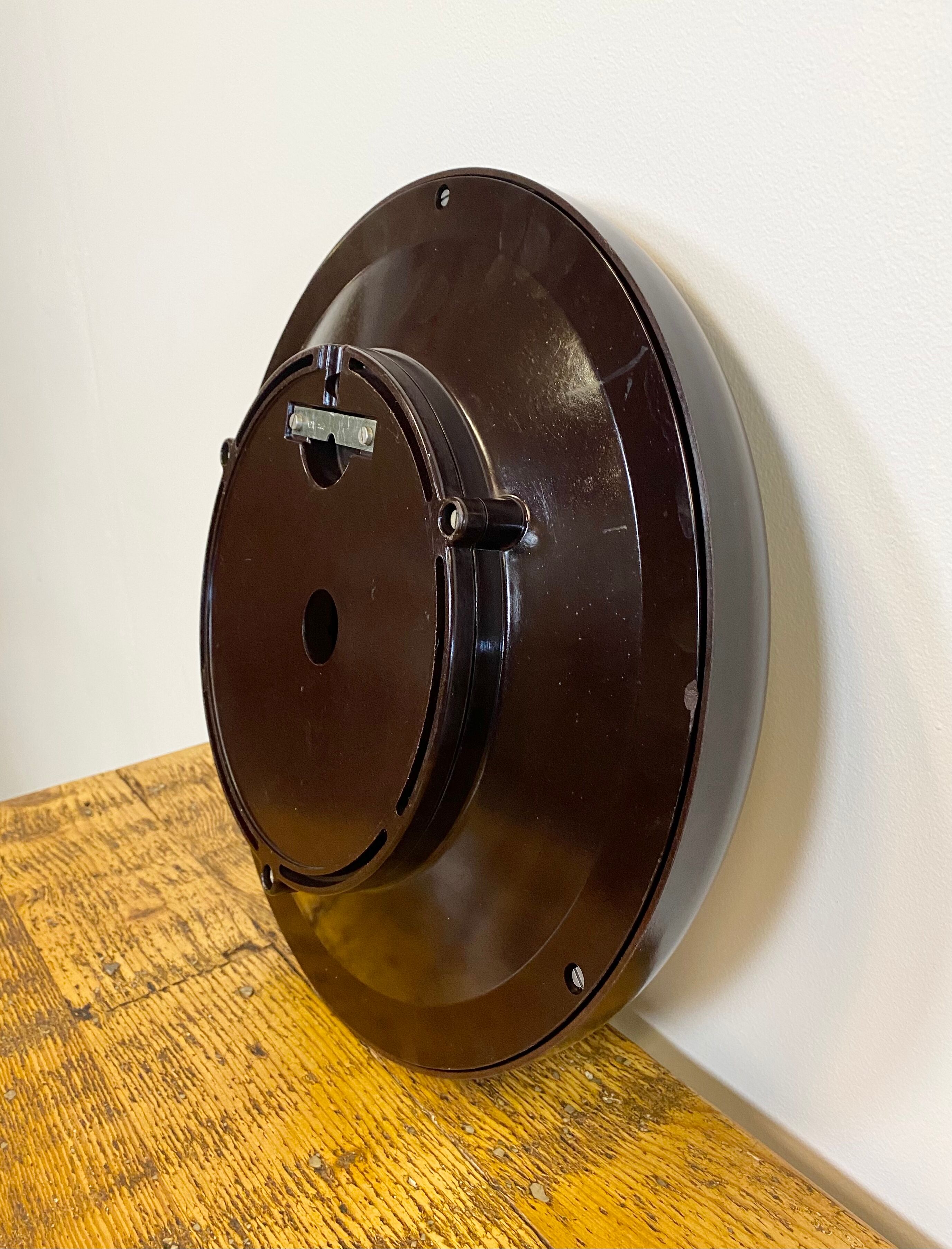 Industrial Bakelite Factory Wall Clock from Pragotron, 1960s
