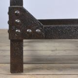 Coffee Table Of Cast Iron And Glass Top