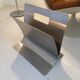 François Monnet design magazine rack, Monnet editions, manufactured by Uginox 1972