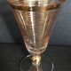 Série de trois verres cristallerie de Hartzviller rayures dorées années 50 60