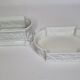 Set of two table planters in white porcelain "Capodimonte"