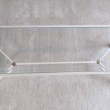 Iconic white console with designer spacer, signed Pierre Vandel Paris