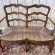 Banquette radassier paillée de style Louis XV provençal