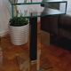 Very beautiful Marais International design pedestal table in 10mm clear glass