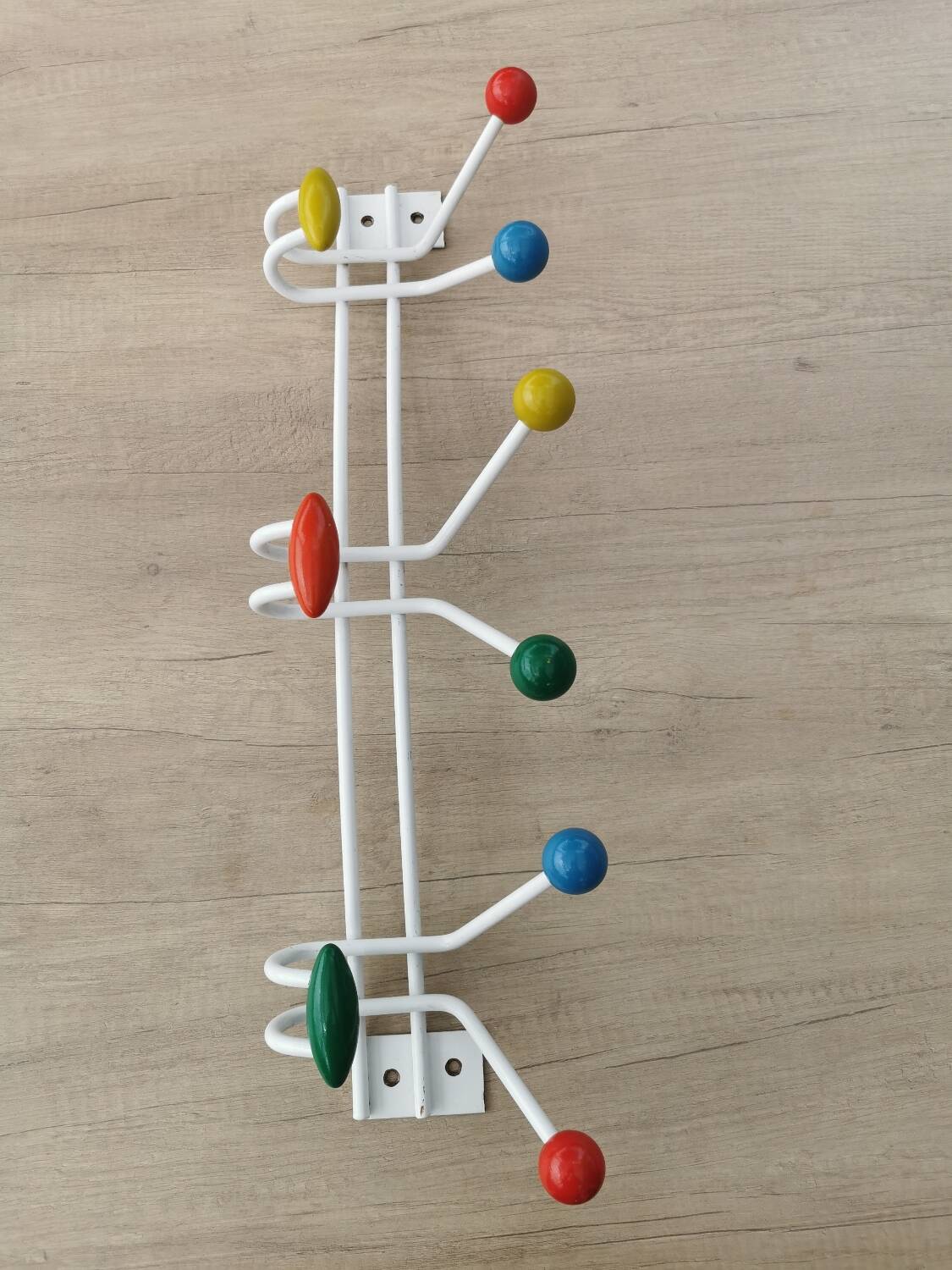 Large vintage coat rack in POP colors