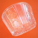 Années 1950   Pot couvert   Drageoir / Bonbonnière  Verre taillé et ciselé