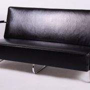 Bauhaus Sofa in Chrome and Leather from Mücke-Melder, Czech, 1930s