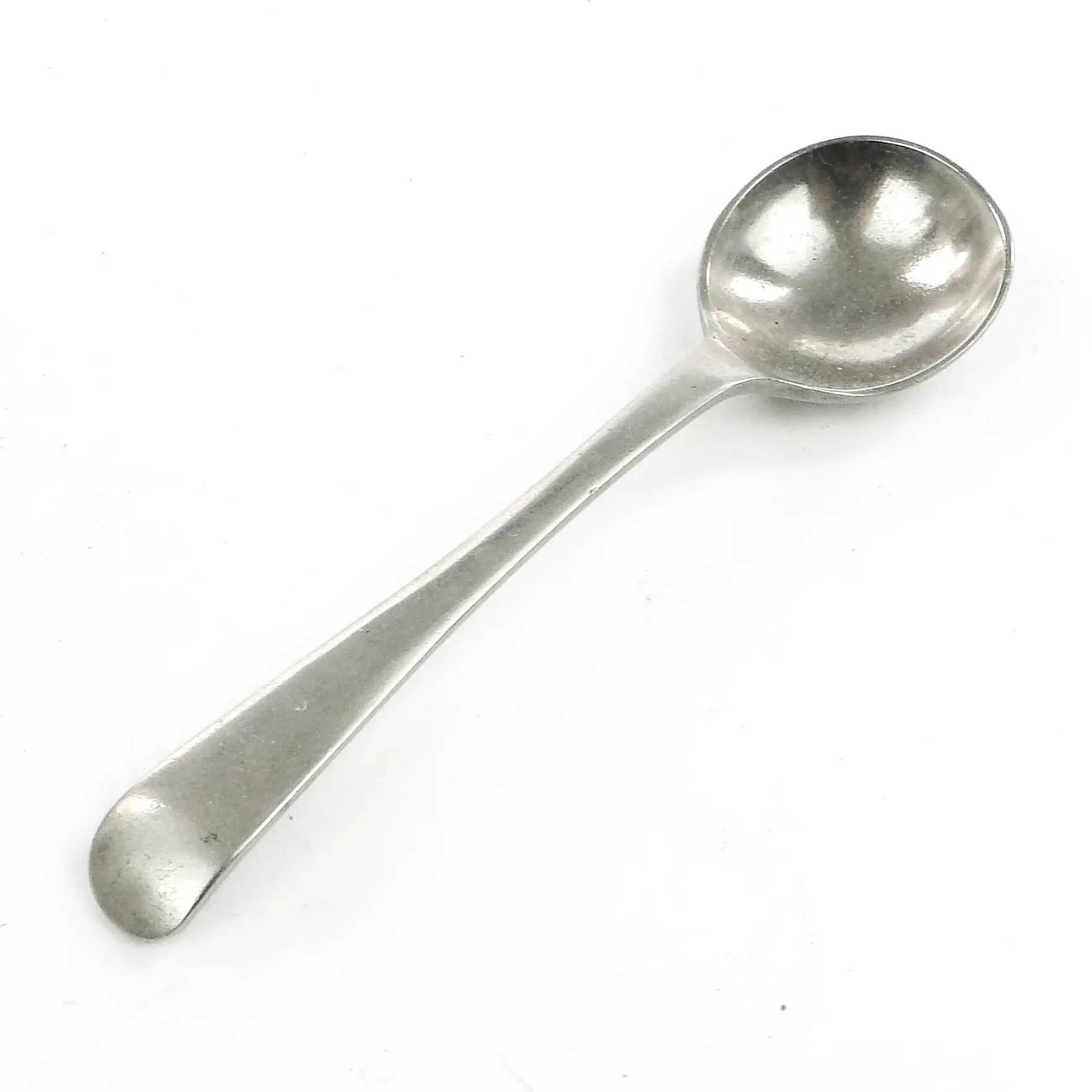 Scandinavian salt spoon, silver-plated brass, Sweden, 1930s