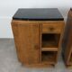 Pair of bedside tables art deco style marble black portor