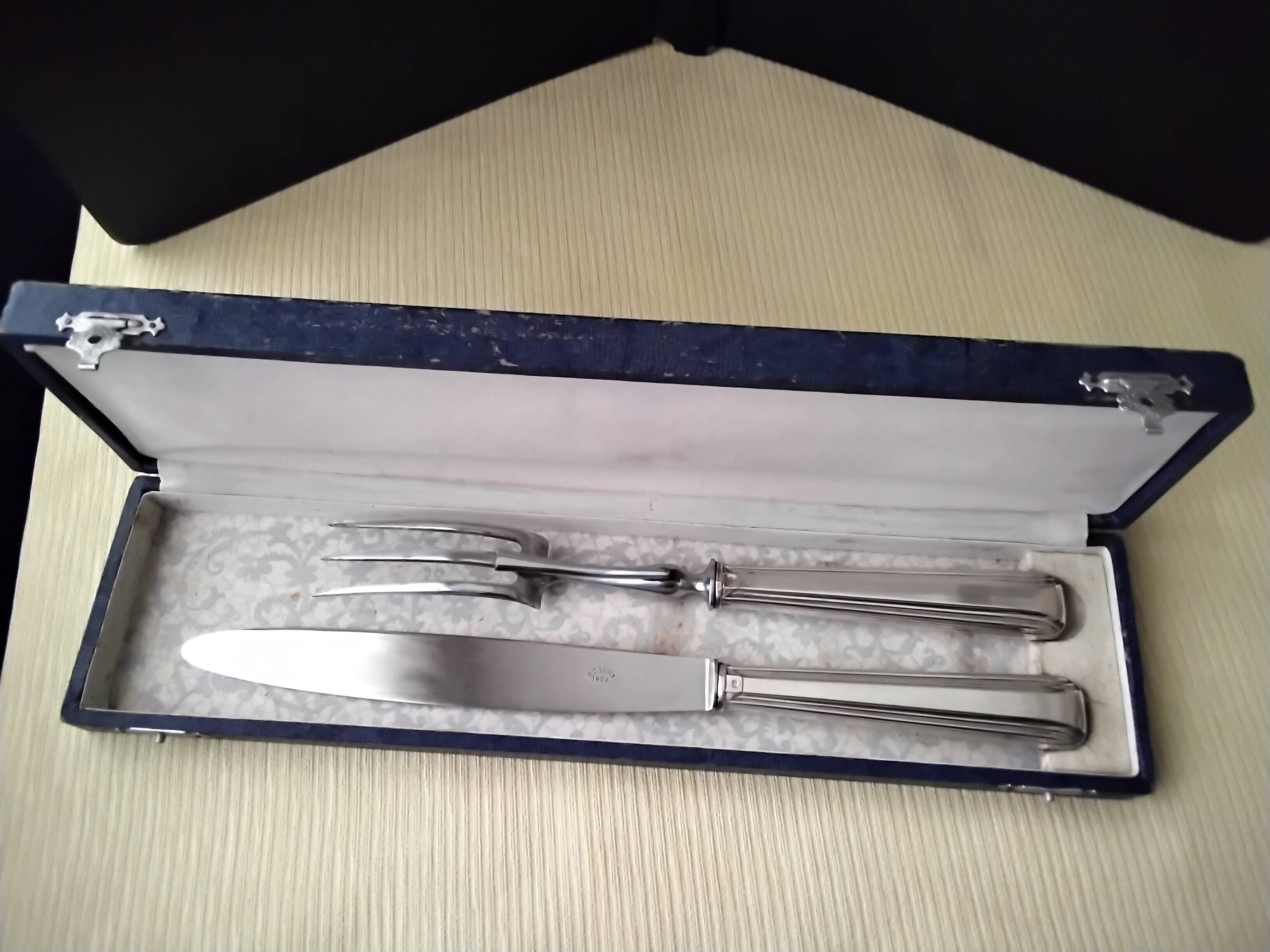 Nogent silver-plated and stainless steel carving set