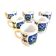Série de 6 mugs design Mobil années 70