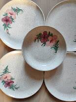 Service/ Vallauris / Anemones / 5 pieces