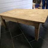 Old fir coffee table with a drawer