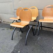 Set of 4 industrial style chairs