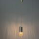 Glass ceiling light with a metal frame, 1960s, Germany