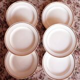 Dessert plates with gold edging