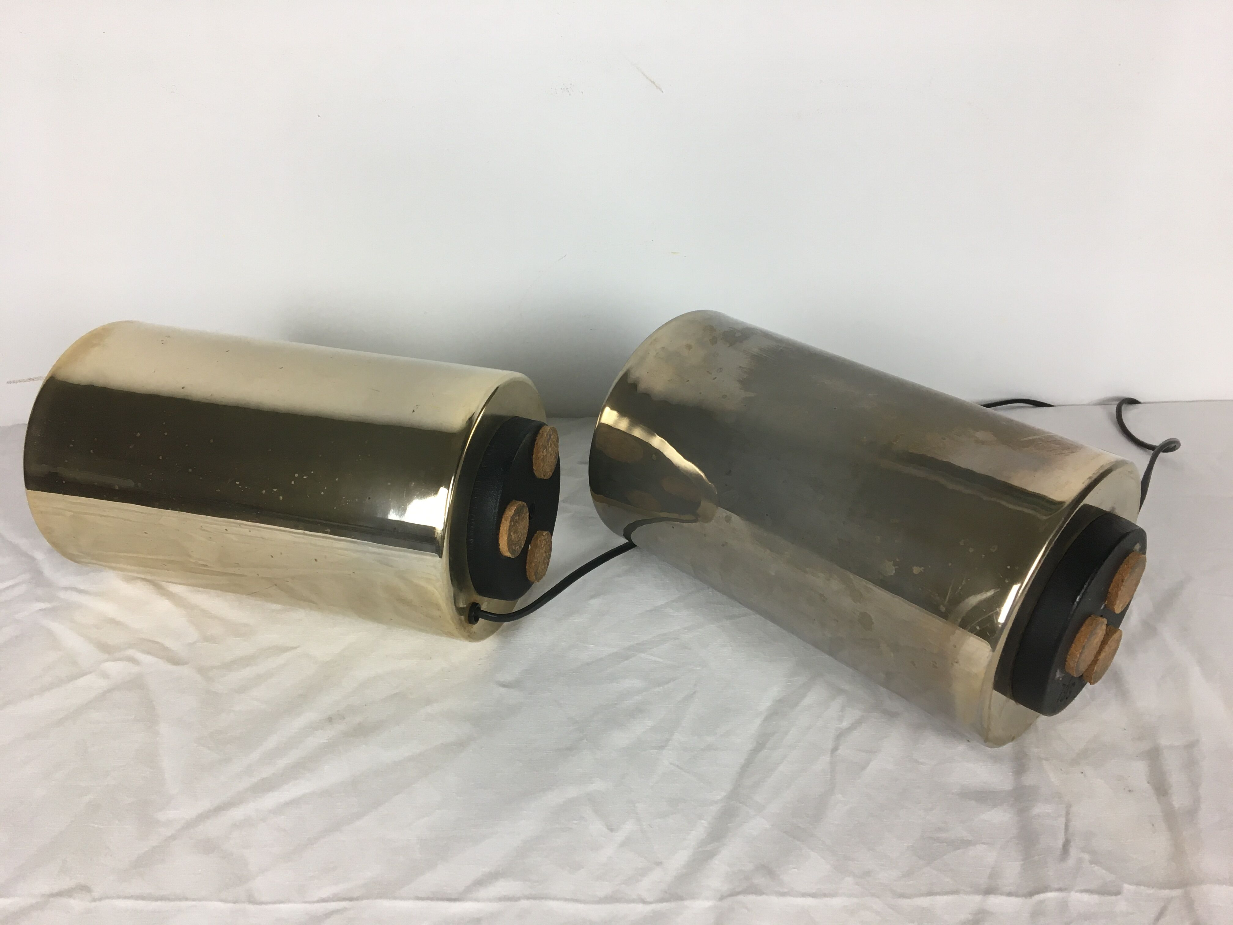 Pair of lamps to be installed Roger Nathan for saint-germain light 1975