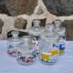 Set of 5 glass spice jars