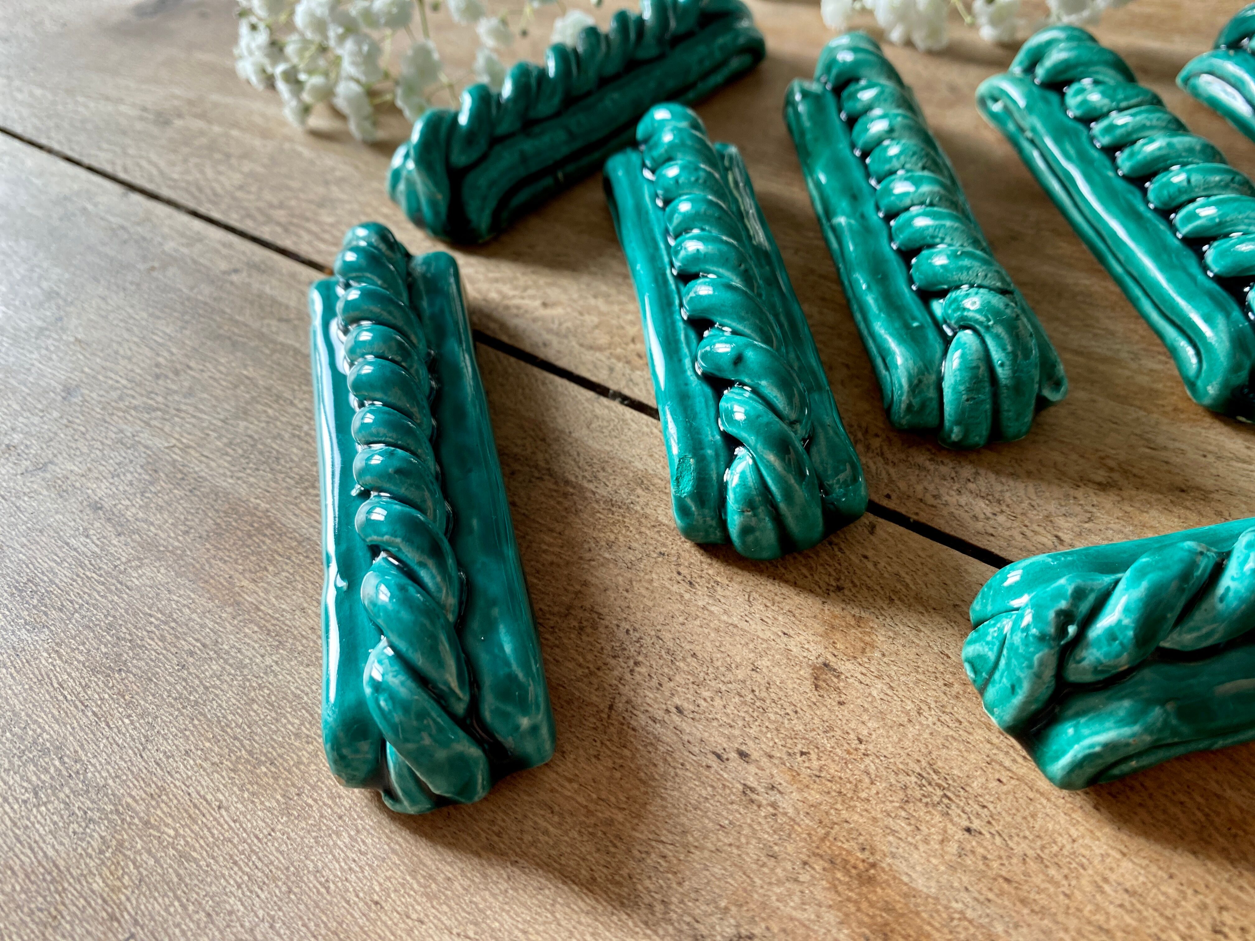 Set of 7 vintage ceramic knife holders