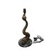 Lampe de table en bronze avec dauphin, style milieu du siècle, années 1950.