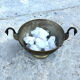 Swan Ice Bucket Brass French Vintage Footed Barware