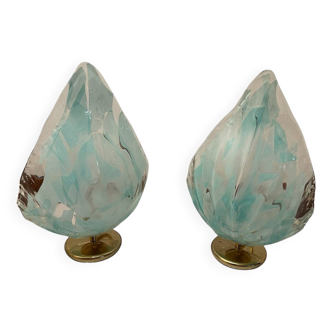 Lot de 2 lampes de table en verre de Murano par La Murrina