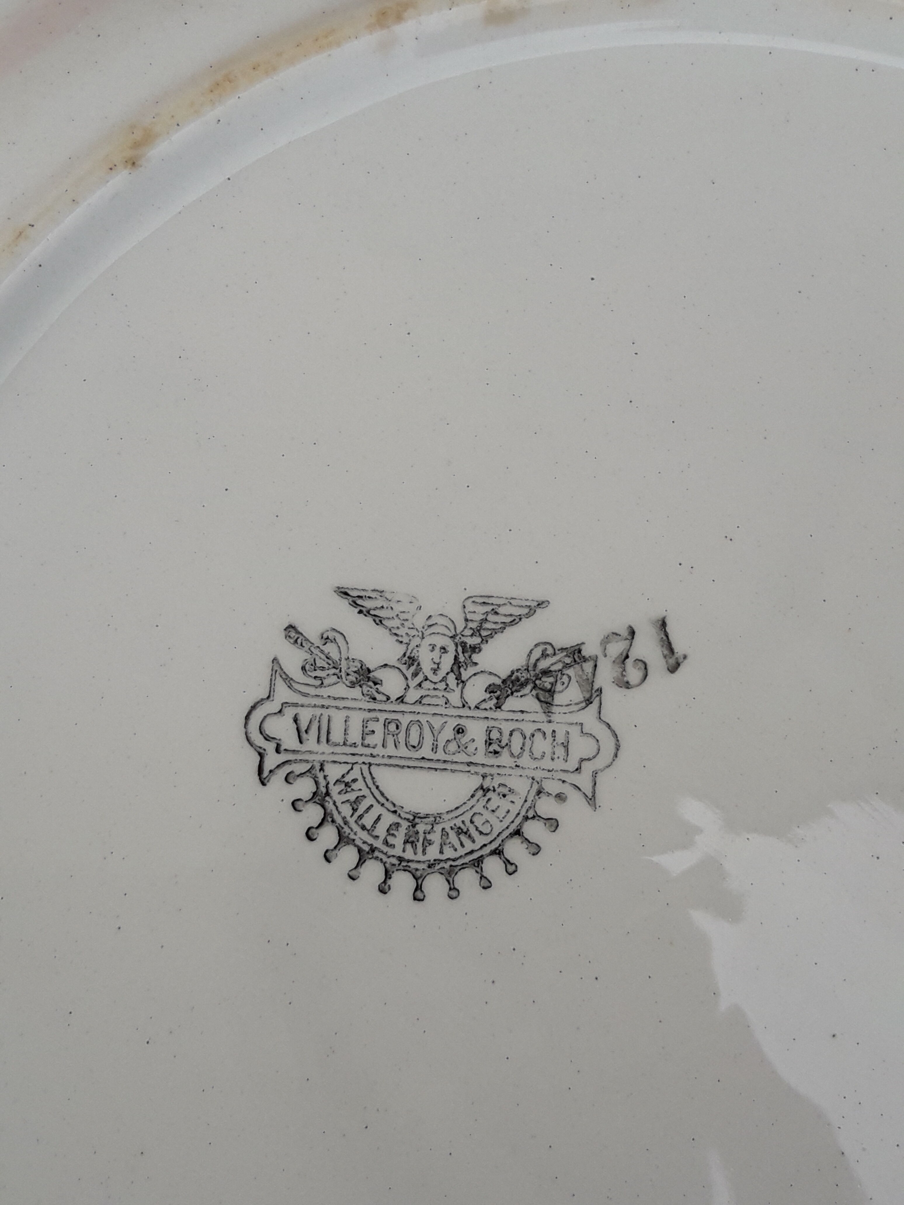 3 flat plates Villeroy & Boch model 1244 diam 23 cm