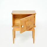 Ash bedside table carved around 1940