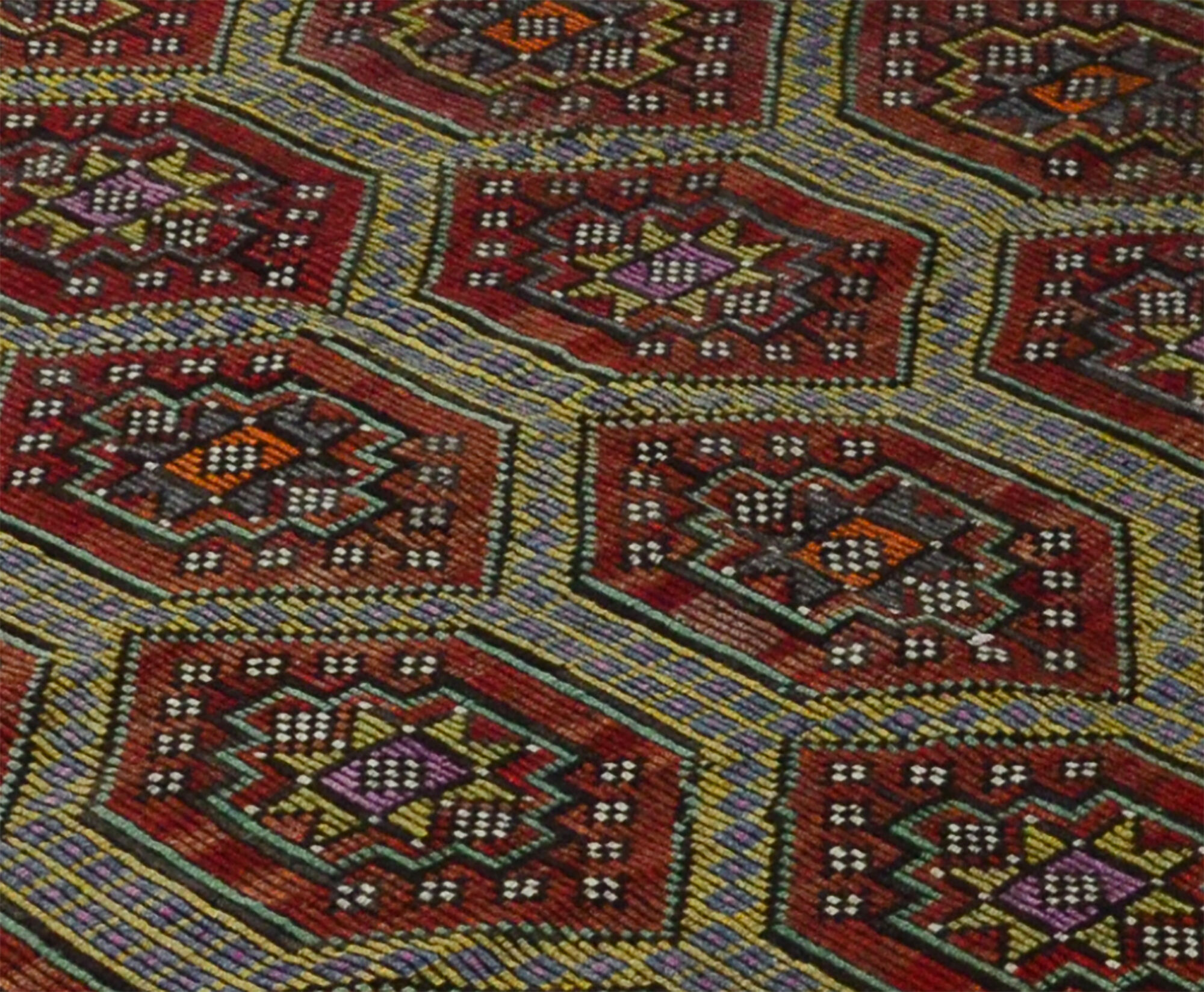 Anatolian handmade kilim rug 282 cm x 206 cm