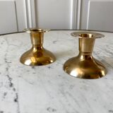 Duo of brass candle holders 20s
