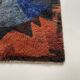 Abstract Scandinavian Multicolor High Pile Rya Rug Carpet, Sweden, 1960s