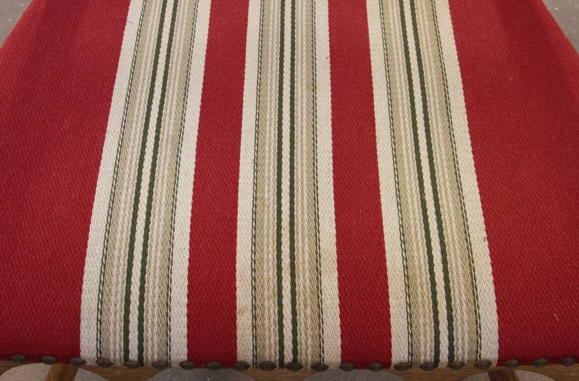 Vintage 1960s Danish brutalist ladderback oak chairs in the style of Kjærnulf