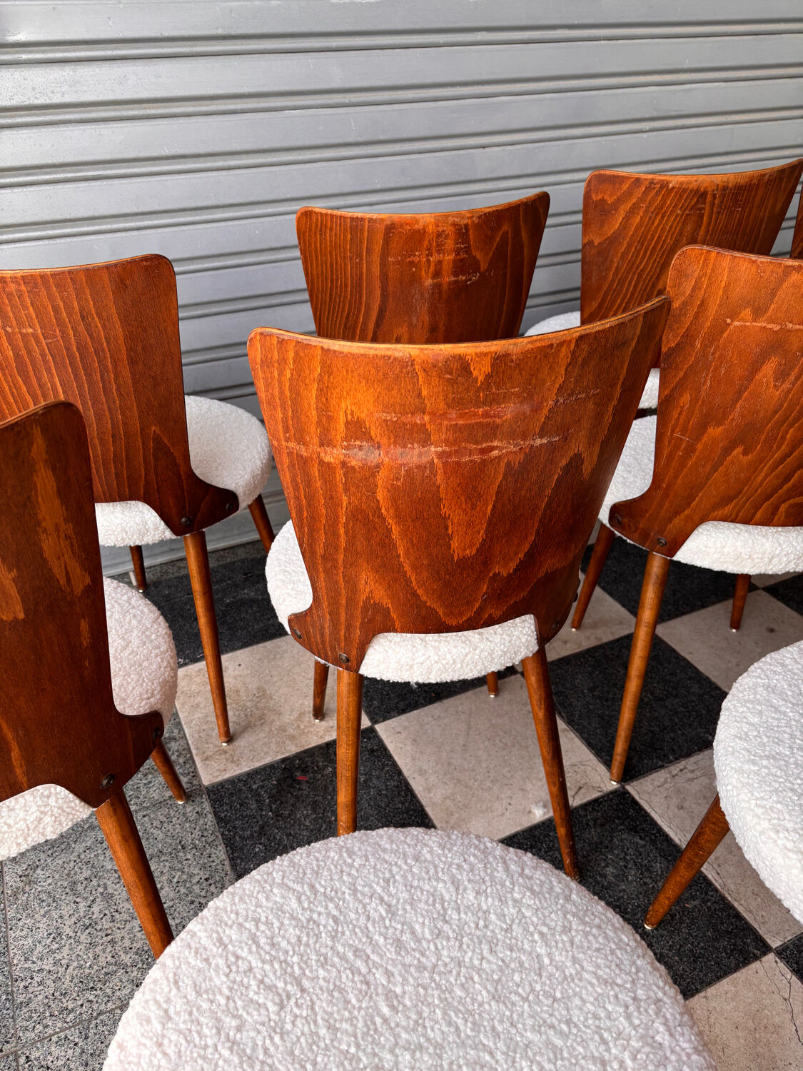 Set of 14 Baumann bistro chairs