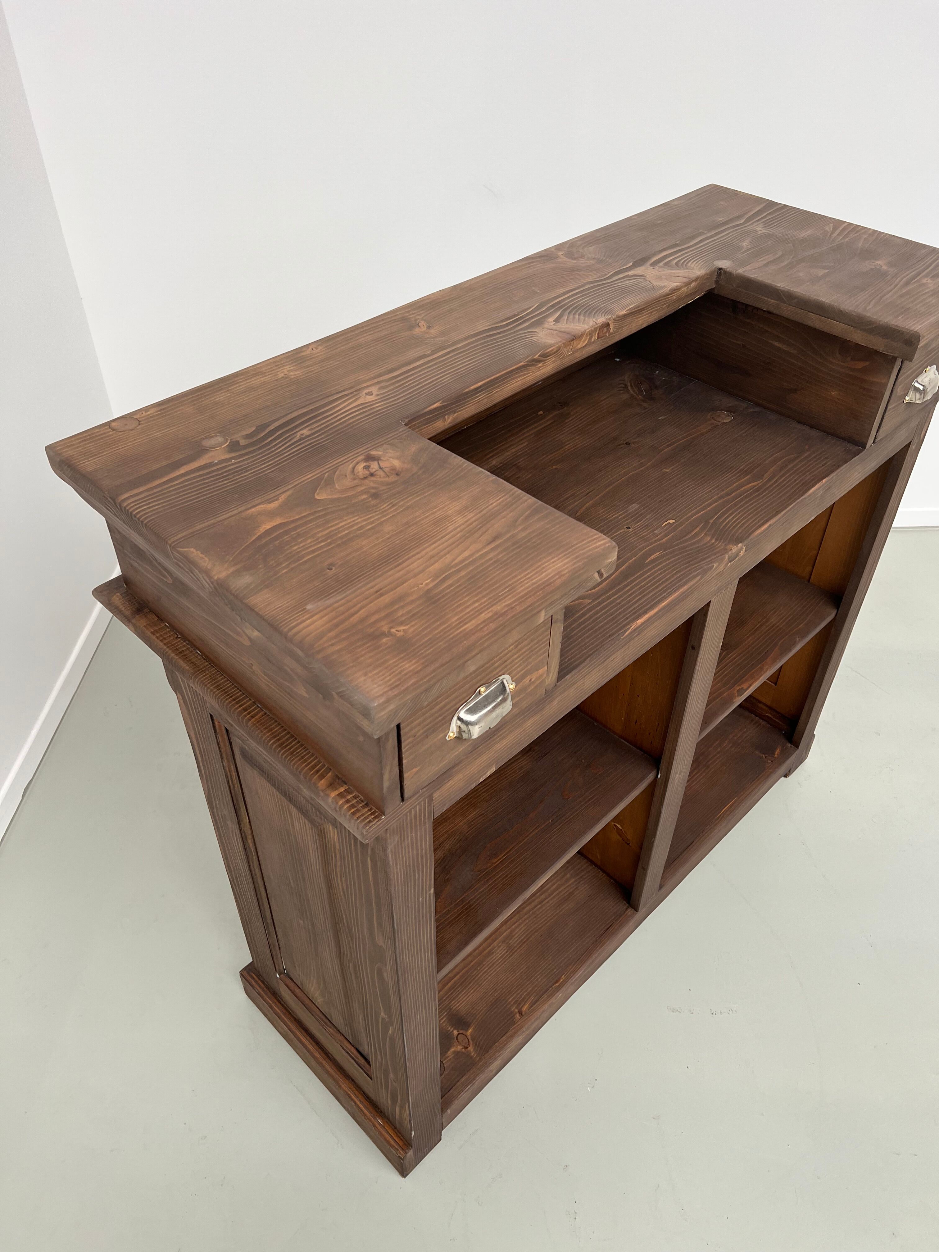 Pine trading counter completely restored