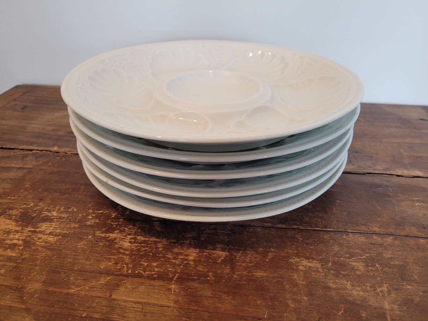 6 Limoges oyster plates