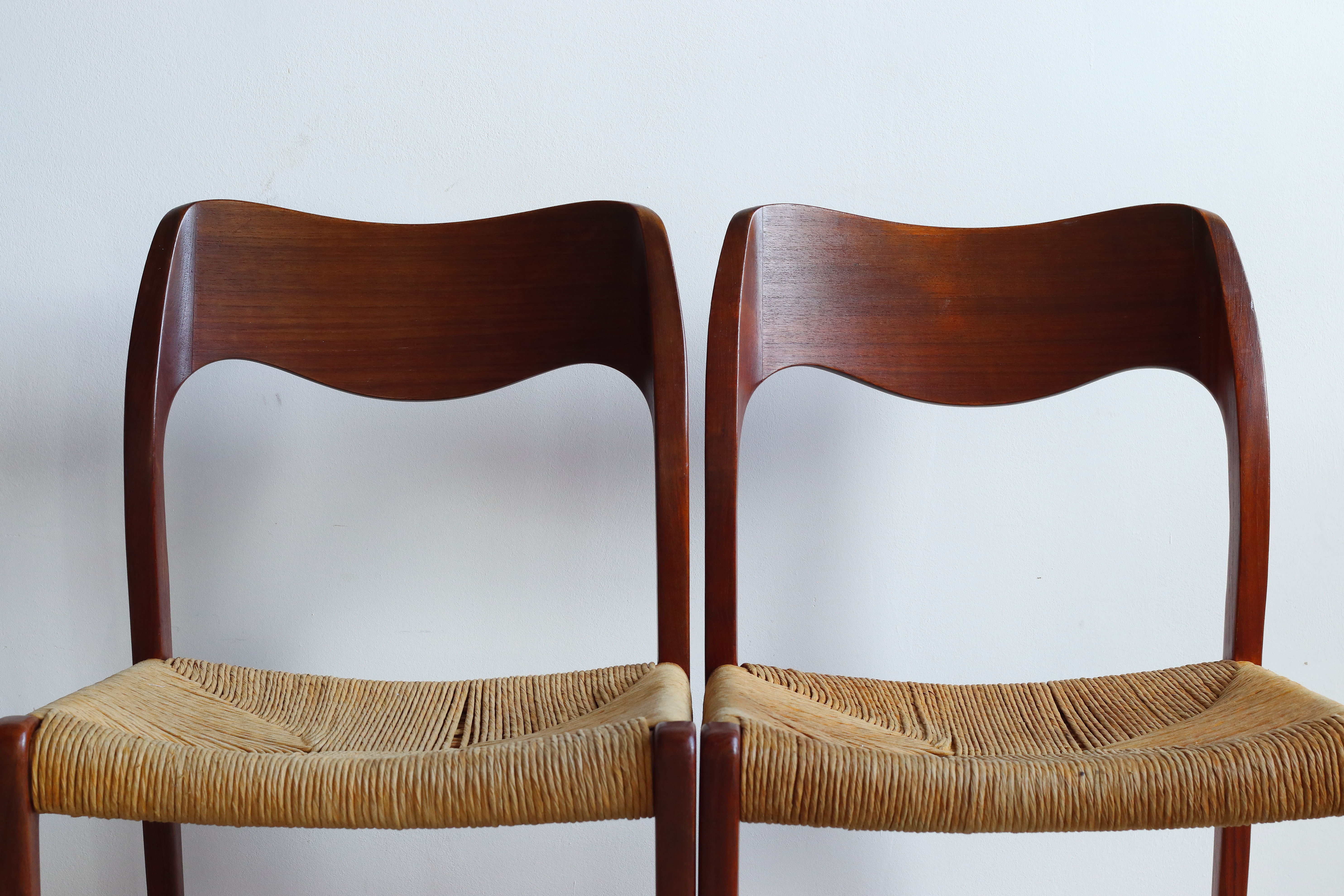 Pair of chairs n ° 71 by Niels O Moller for JL Mollers Møbelfabrik