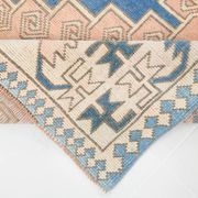 6x10 Salmon & Blue Comtemporary Vintage Rug, 194x297Cm