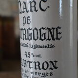 Bottle gré Marc de bourgnogne ancient writing