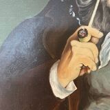 Old portrait, portrait of a man with a pipe