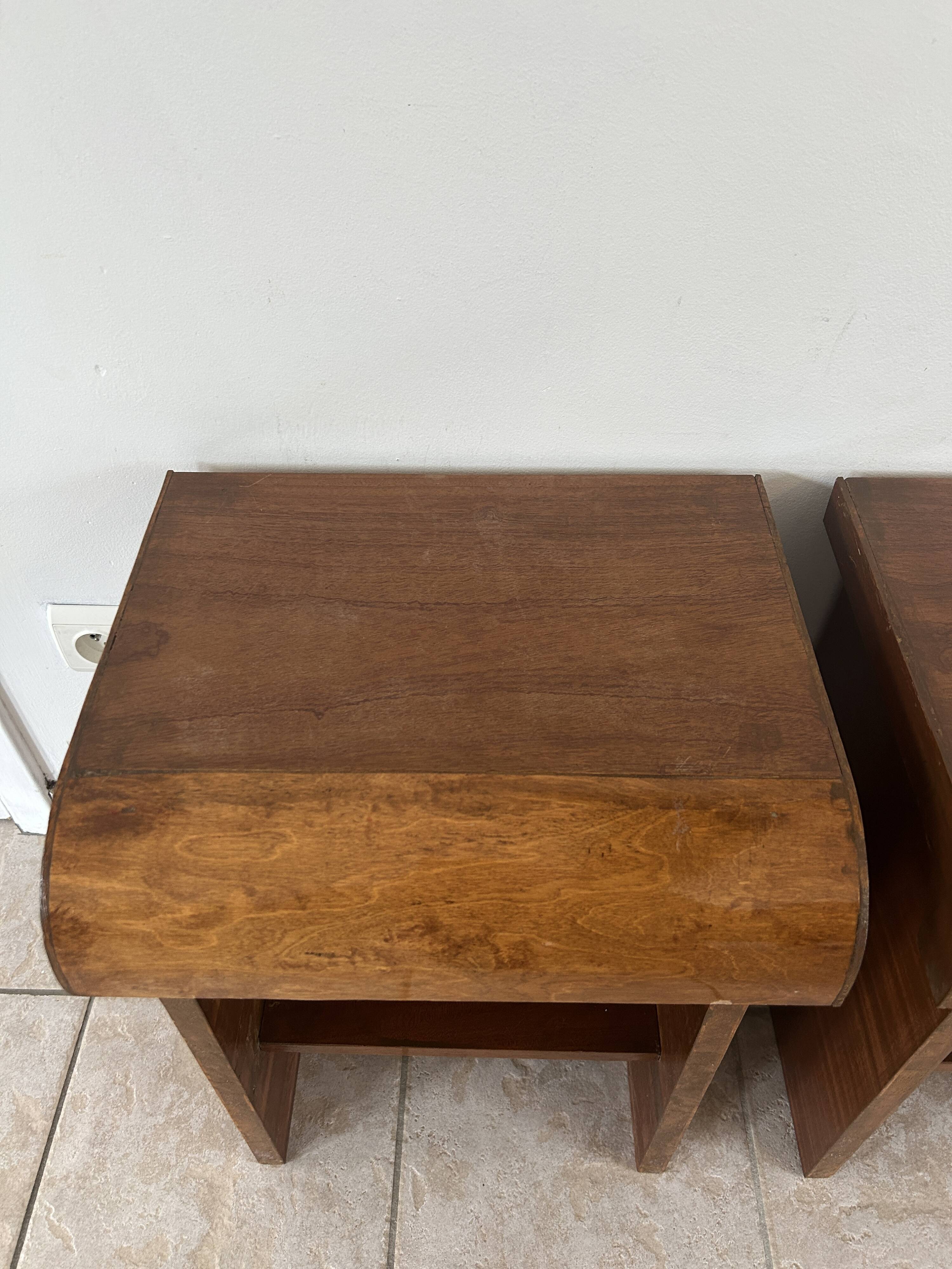 Pair of Art Deco bedside tables