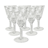 Série de 6 verres à vin rouge en cristal de Meisenthal