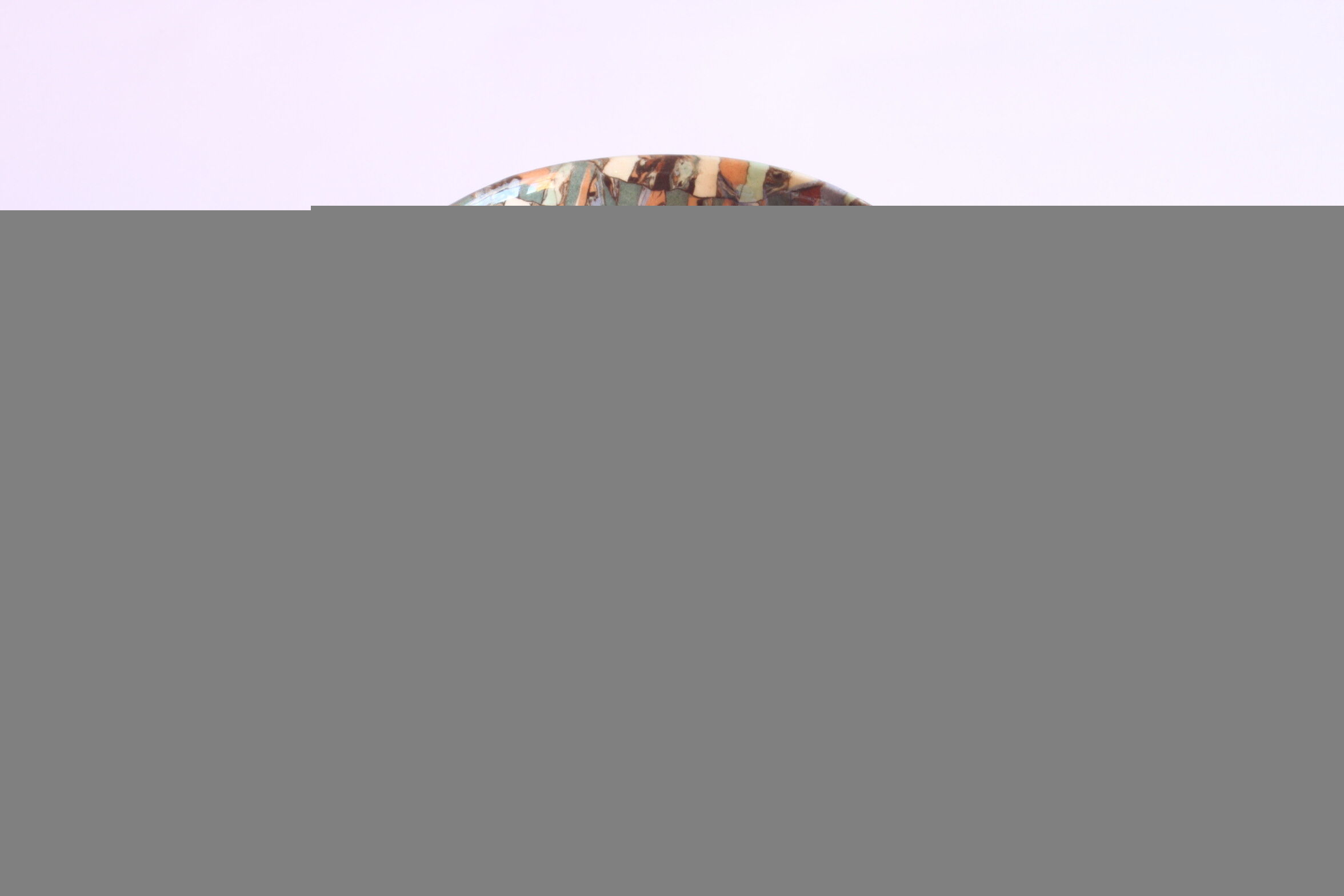 Neriage mosaic tea set by Jean Gerbino, Vallauris.