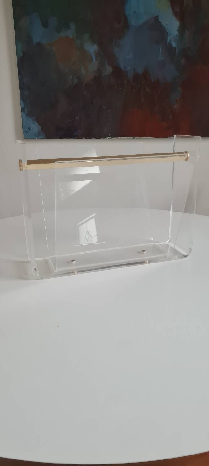 Magazine rack by David Lange for Roche Bobois 1980