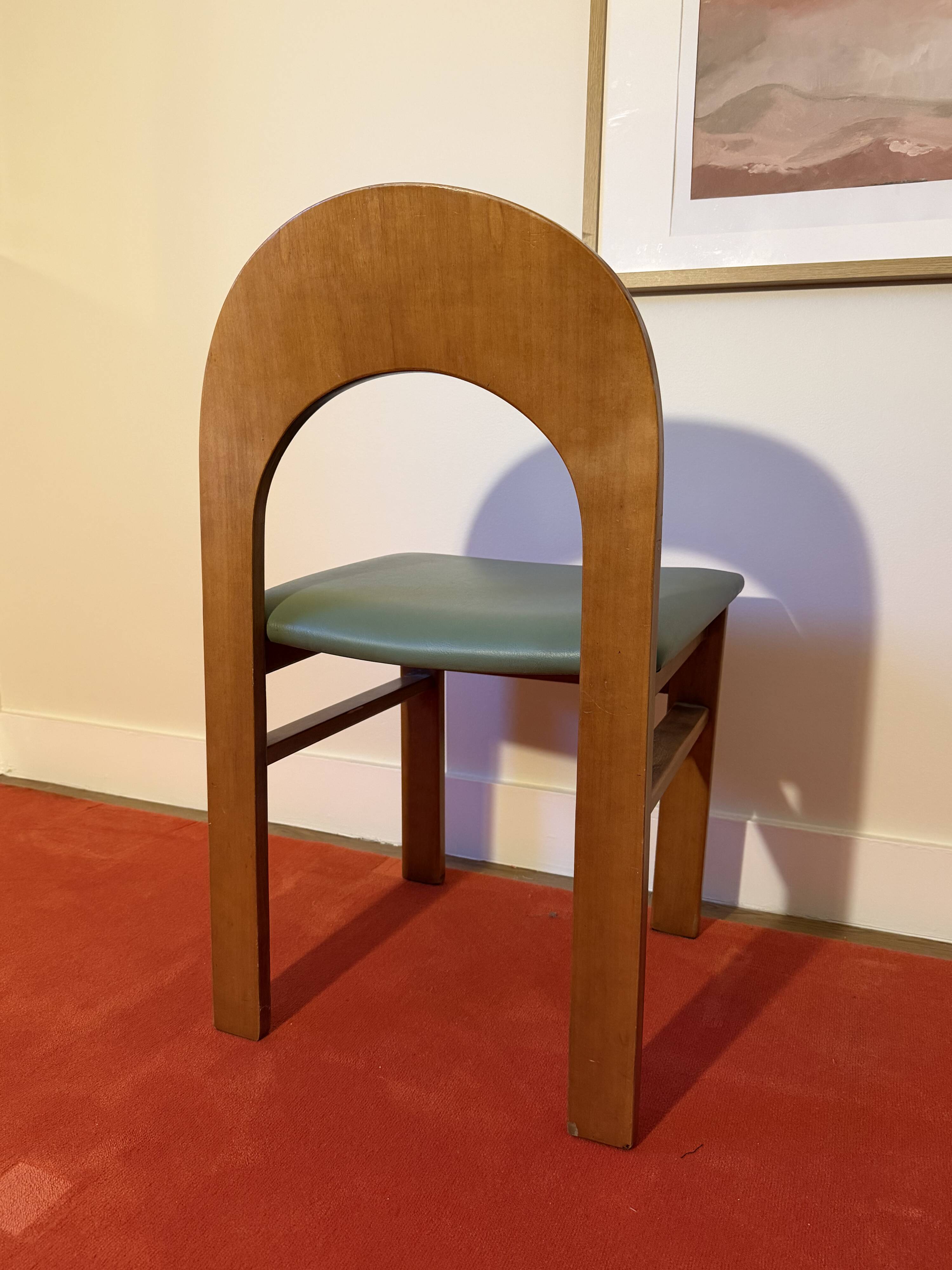 Set of 4 Arcadia dining chairs by Caraceni for Tagliabue.