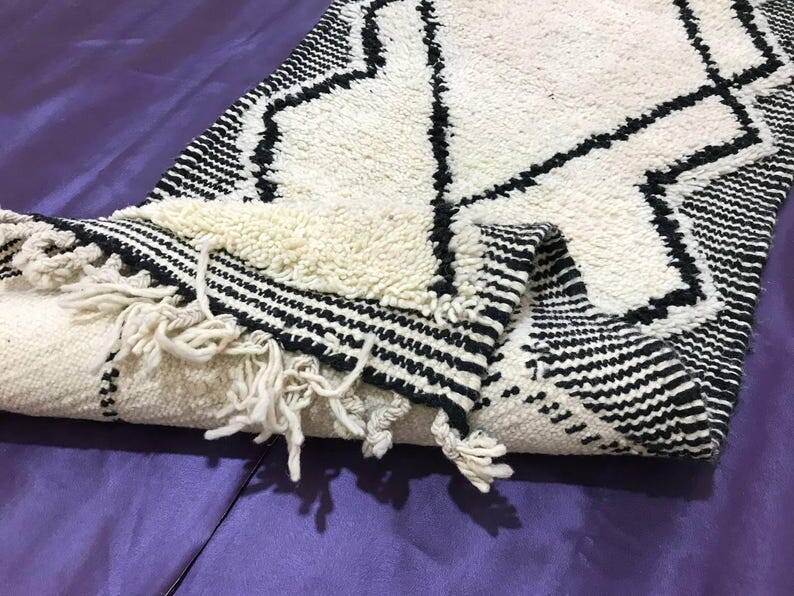 Handmade pure wool traditional hallway rug size 75/300 cm